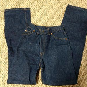 80s Levi's California Straights Orange Tab Denim Jeans - Vintage Dark Wash